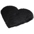 thumbnail image 2 of Heart Shaped Area Rug, 20x16 Inch, Black, Fluffy Faux Fur, Machine Washable, 1.3'x1.6', 2 of 5