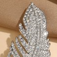 thumbnail image 6 of fuxzkrlz Feather Design Brooch Pin for Women, Rhinestones Inlaid Brooch Pin for Dress, Coat, Shawl, Versatile Accessory for Mother, Wedding, 6 of 6