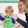 thumbnail image 2 of Dinosaur Piggy Bank for Kids, Large Capacity Creative Money Coin Bank, Plastic Shatterproof Cute Kids Piggy Bank for Boys Girls, Great Gifts for Birth, 2 of 4