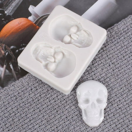 

Halloween Skull Cake Mold 2 Cavities Skeleton Shape Chocolate Molds DIY Cake Decorating Tools