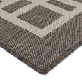 thumbnail image 4 of 7 ft. 6 in. x 9 ft. 9 in. Houston Border Indoor Outdoor Rug, Brown, 4 of 5
