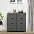 thumbnail image 3 of Zimtown 2 Small 6 Large Drawer Dresser for Bedroom, Chest of Drawers Closets Storage Units Organizer Tower for Closet, Clothes, Kids, Baby, 3 of 8
