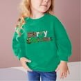 thumbnail image 2 of TFEOQRY Children Christmas Sweatshirts for Boys and Girls Winter Christmas Letter Print Long Sleeve Hoodless Sweatshirt Green, 2 of 4