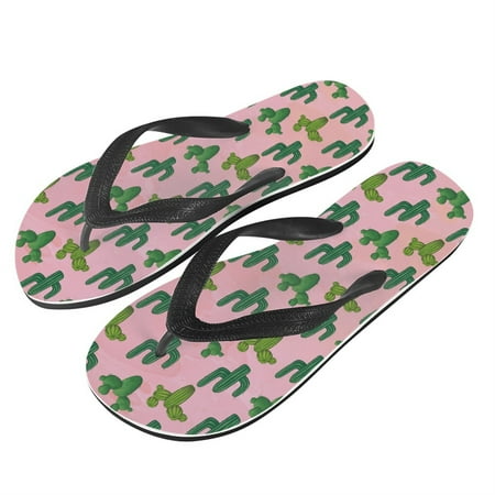 

Bivenant Store Cactus Print Men s Arch Support Flip Flops Comfortable Casual Summer Beach Thong Sandals Size 8-12