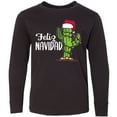 thumbnail image 3 of Inktastic Feliz Navidad Christmas Cactus in Santa Hat Long Sleeve Youth T-Shirt, 3 of 5