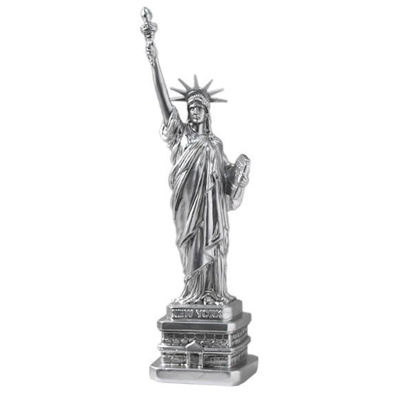 WASHWEPE Statue Of Liberty Prop Silver 1Set 15X3.7X3.7In Home Decoration