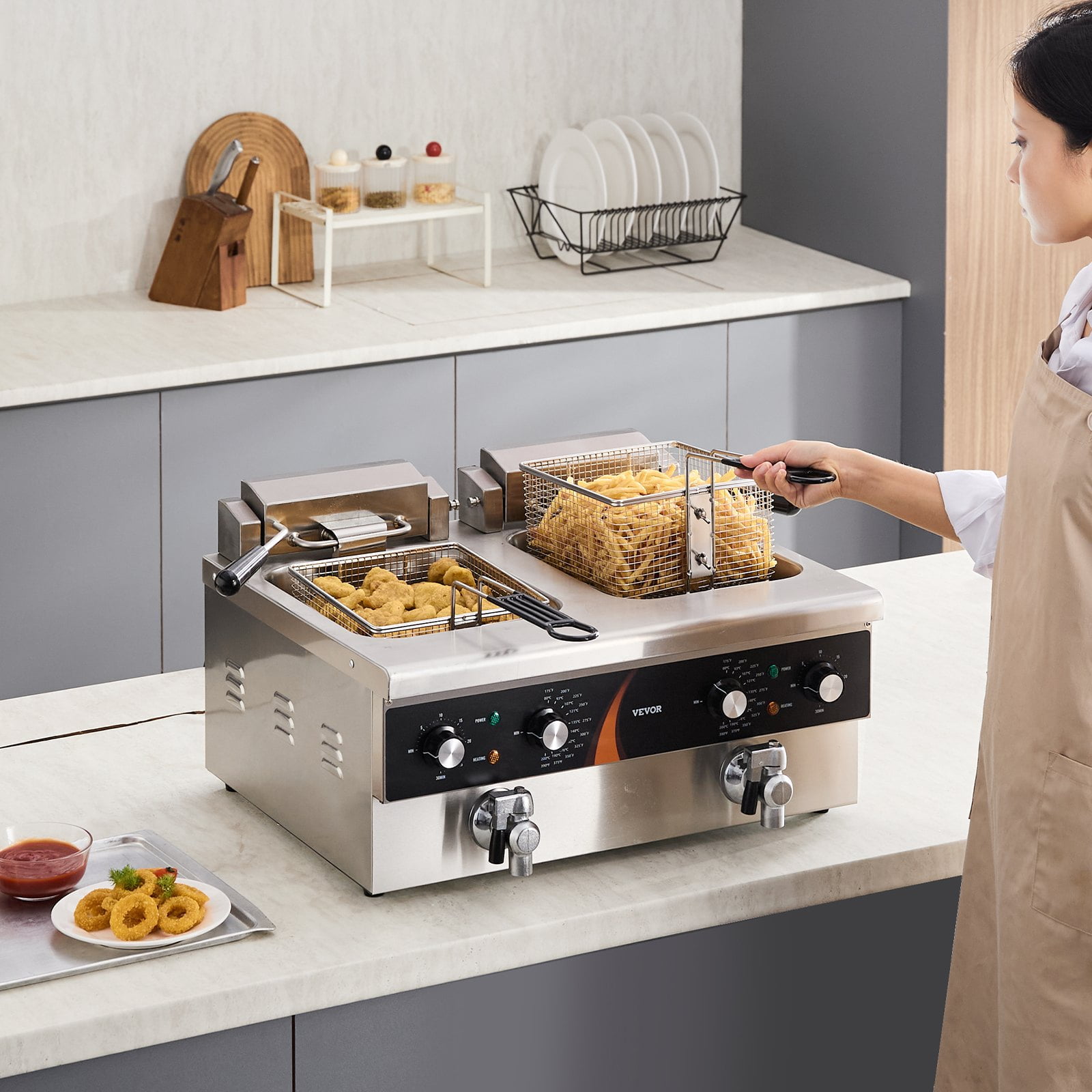 Bayou Classic Outdoor 4 Gallon Stainless Steel Deep Fryer with