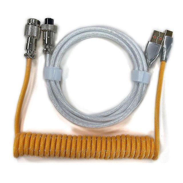 Rounded corners 3.5CM Cable USB C Cable trenzado Cable de teclado mecánico 60 pulgadas para hombres y mujeres