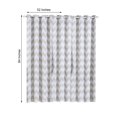 thumbnail image 5 of Efavormart 2 Panels White/Silver Polyester Chevron Design Thermal Insulated Blackout Room Darkening Grommet Top Curtain 52"x84", 5 of 9