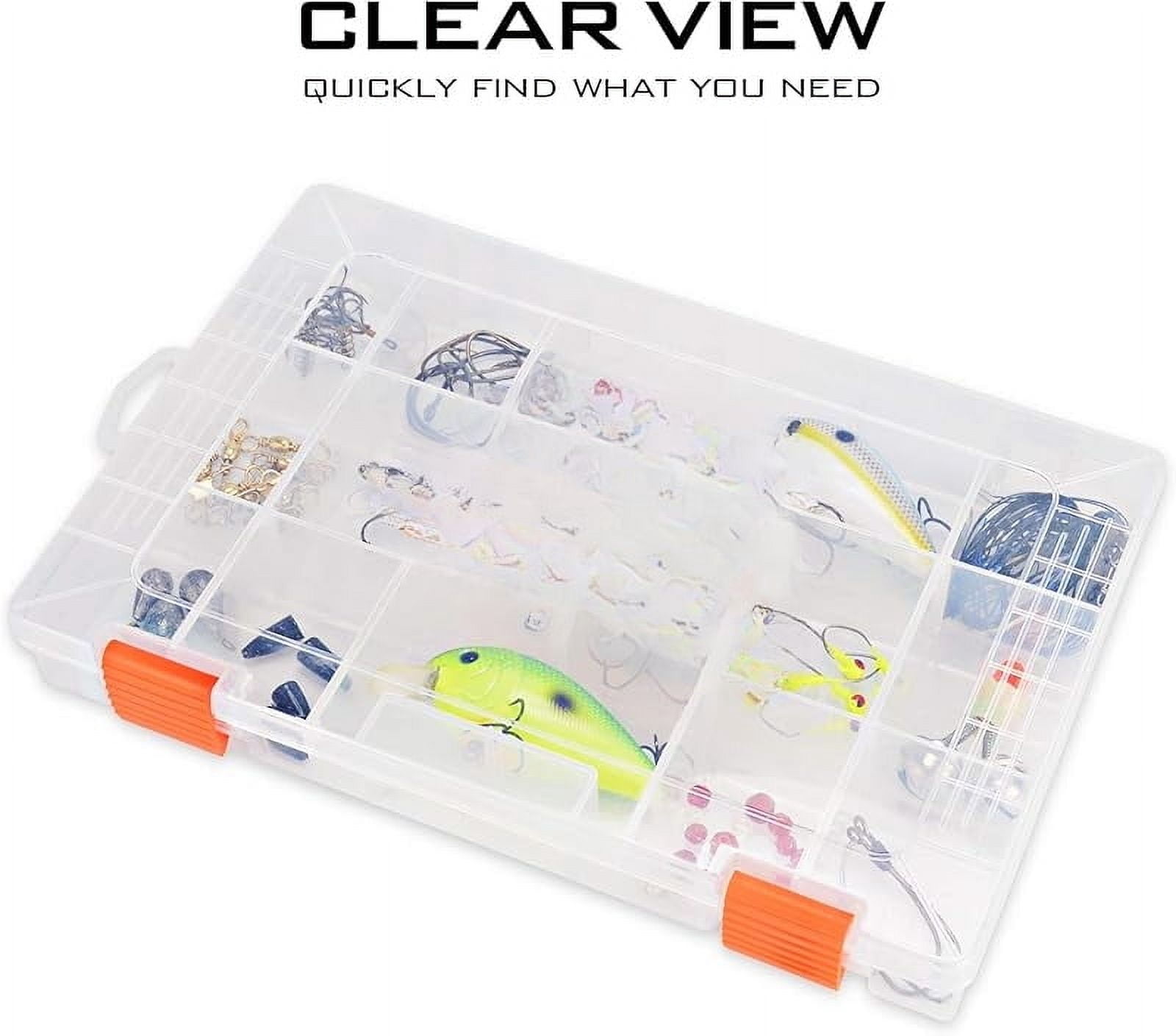 Tackle Boxes, Plastic Box, Plastic Storage Organizer Box with Removable Dividers - Fishing Tackle Storage - Box Organizer - 2 Packs /4 Packs Tackle Trays - Parts Box