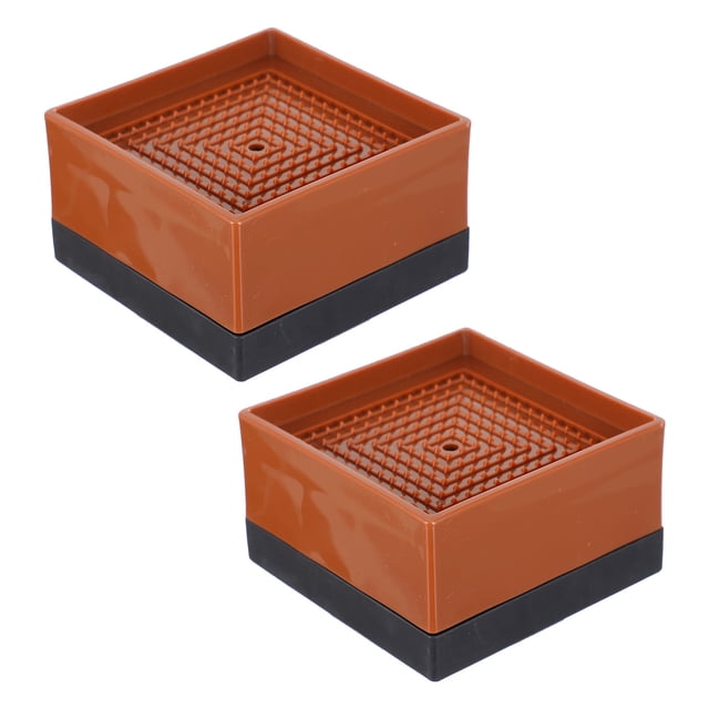 unbranded 2Ud Bases Para Muebles En Plástico Resistente Color Café Para Uso En Hogar Y Oficina
