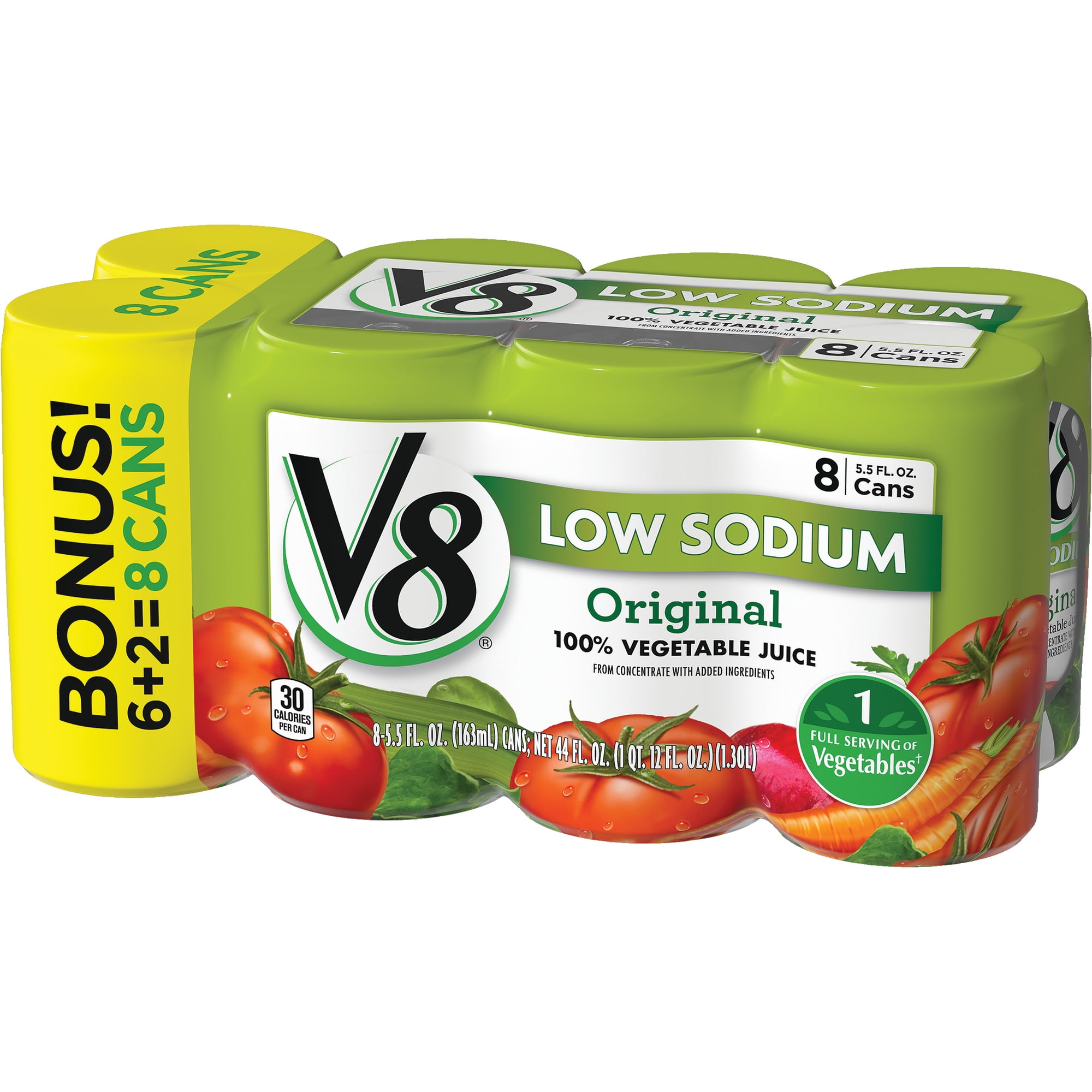 Pack V8 Low Sodium Original Vegetable Juice ubicaciondepersonas.cdmx