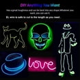 thumbnail image 4 of SIABC-EL Wire Red, 32.8ft/10m USB 5V Adapter Neon Lights Strip 360�� Cuttable Glowing Rope Lights for Parties, Halloween, DIY Decoration, 4 of 4