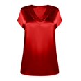 thumbnail image 4 of LIZUOJUNF Short Sleeve for Women V Neck Shirt Business Casual Outfits Loose Fit, XL, 4 of 4