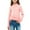 Pink, variant on Girls Long Sleeve Shirts Cotton Turtleneck Thermal Underwear Tops Fall Winter Basic Solid Color Undershirts