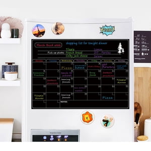 Stickers Frigidateur de cuisine Frigido blanc pour horaire mensuel hebdomadaire Planificateur quotidien à faire Liste
