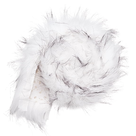 White Fur Ribbon 39×2inch Craft Fur Fabric Pre Cut Rolls Shaggy Furry Ribbon Roll for Pillowcase Carpet Clothing and DIY Handicrafts