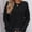 Black, variant on Deal of the Week Ofreoo Women's Casual Loose Button Solid Color Long Sleeve Round Neck Sweater Winter Clothes for Women