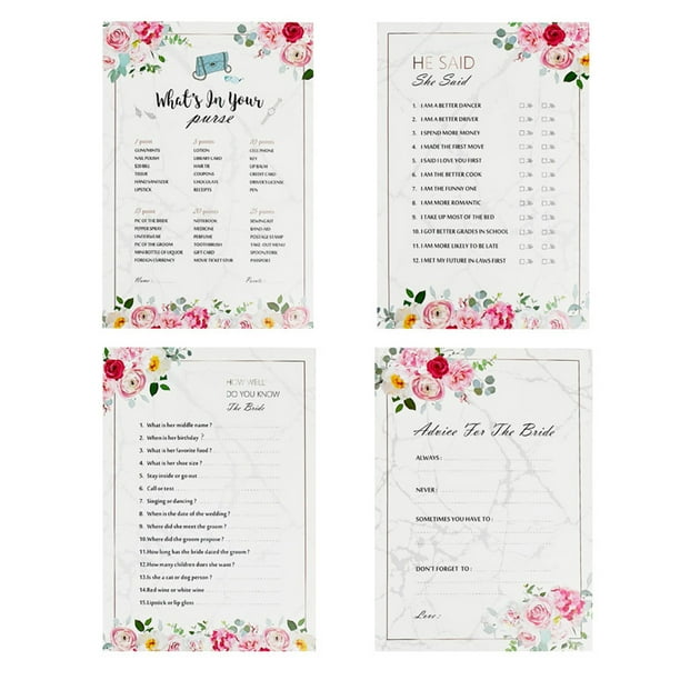 Decoraciones para despedidas de soltera, despedidas de soltera mixtas, consejos para las tarjetas de la novia, impresión clara, ¿Qué preferiría ella?, ¿Qué tan bien conoce a la novia?, impresión