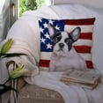 thumbnail image 3 of Carolines Treasures BB9710PW1414 French Bulldog Black & White Patriotic Fabric Decorative Pillow, 3 of 4