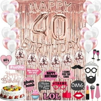41st Birthday Decoration Rose Gold, 41 Party Supplies Decoration, 41st Sash, 41 Cake Topper, 41st Photo Props, confetti Balloons, Curtain