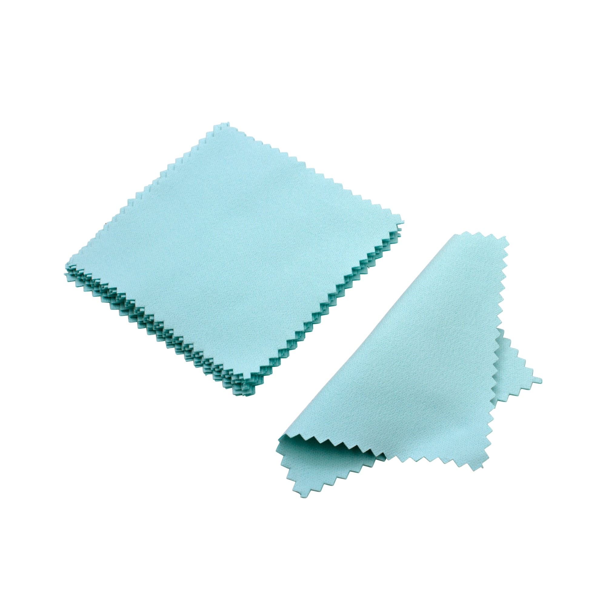 Turquoise 4" Treated-Suede Jewelry Polish Cloth - Set of 10
