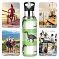 thumbnail image 4 of ALAZA Dinosaur on Checkered Water Bottle Insulated Flask Stainless Steel Straw Lid 20 oz, 4 of 6