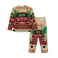 thumbnail image 2 of Junzan Christmas Vintage Red Truck Print Womens Pajama Sets,Long Sleeve Button Down For Women Pjs 2 Piece, 2 of 9