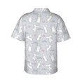 thumbnail image 3 of Balery Fun Rabbit Print Men's Hawaiian Shirts Short Sleeve Beach Shirt Relaxed Fit Vacation Button Down Shirts-X-Large, 3 of 9