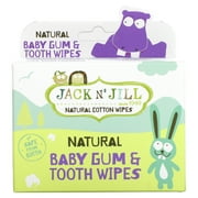 Jack n' Jill Natural Baby Gum & Tooth Wipes, 25 Individually Wrapped Wipes