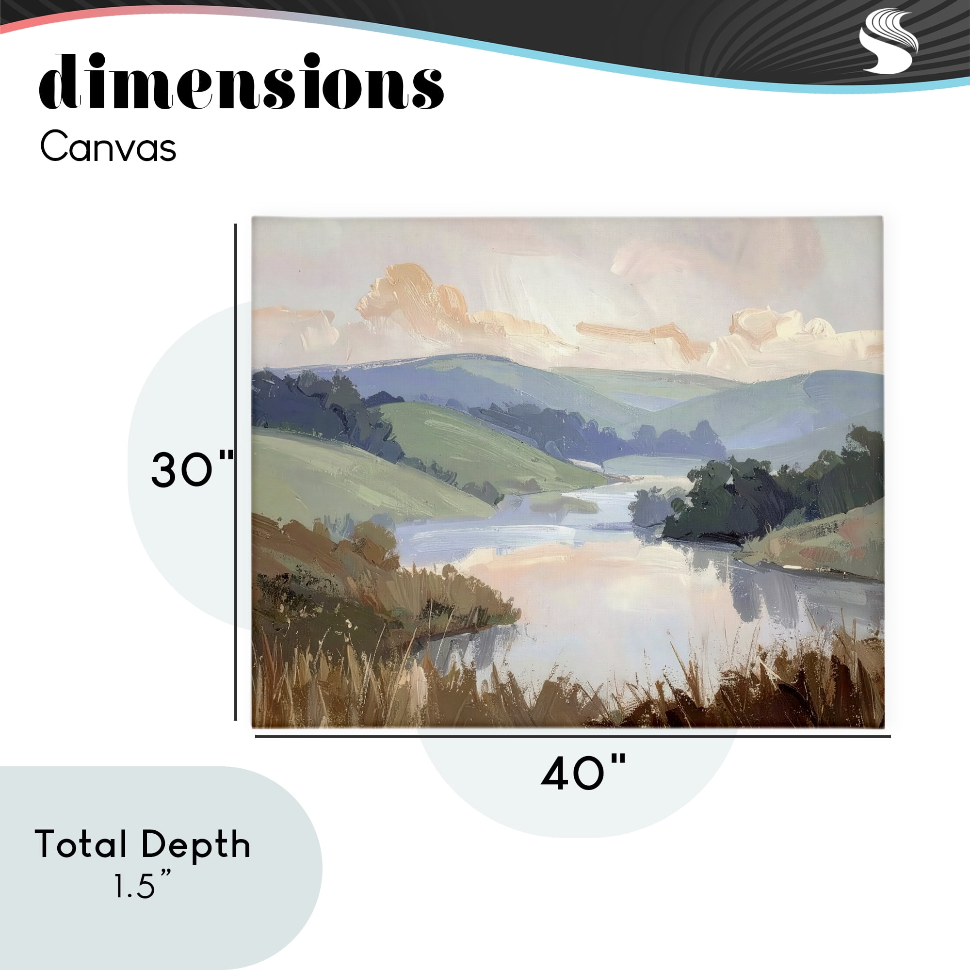 Stupell Industries Muted Distant Mountains Canvas Wall Art, design by Alonza Saunders