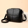 thumbnail image 6 of Mini Simple Solid Color Crossbody Bag PU Leather Textured Bag Purse Classic Fashion Versatile Shoulder Bag (22.99cm X 11.99cm X 16.99cm), 6 of 6