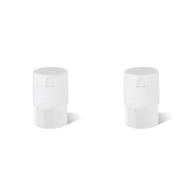 Divisor de pastillas Toystoory plástico Taza de agua 4 capas Ranura en forma de V portátil antideslizante Trituradora Blanco 2piezas
