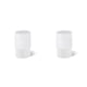 thumbnail image 1 of Divisor de pastillas Toystoory plástico Taza de agua 4 capas Ranura en forma de V portátil antideslizante Trituradora Blanco 2piezas, 1 of 6