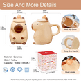 thumbnail image 6 of Capybara Gifts Cute Capybara Ceramic Coffee Mugs Kawaii Tea Cups with Lid Funny Mug Unique Birthday Christmas Gift for Women Her Daughter Friends Valentine's Gifts Cute Capibara Stuff Decor, 6 of 8