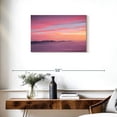 thumbnail image 3 of Elephant Stock Pink Sunrise Wall Art - Horizontal Canvas Wall Art - Lobby Wall Decor - Nature Canvas - Pink And Blue Decor - 30" x 20", 3 of 8