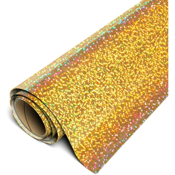 Siser Holographic HTV Iron On Heat Transfer Vinyl 20" x 25ft Roll - Gold