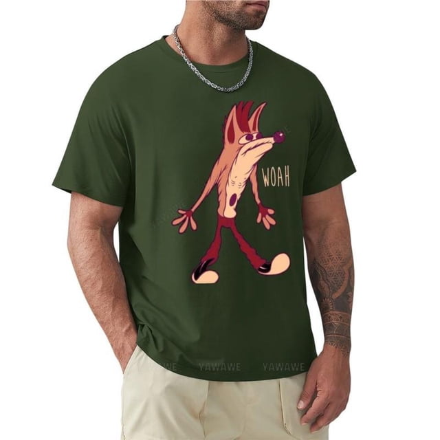Woah Oney-Camisetas estampadas para hombre camiseta negra de algodón tops de algodón