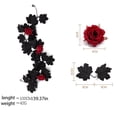 thumbnail image 3 of ZhangC Fall Artificial Maple Leaf Garland with Red Rose, 39 Inch Fall Hanging Vines with Black Leaves, Thanksgiving Halloween Indoor Outdoor Decor for Mantel, Staircase, Wedding and Party, 3 of 5