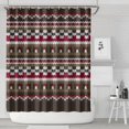 thumbnail image 2 of Extra Long Boho Shower Curtain 72x84 Inches - Vintage Floral & Tropical Leaves Pattern, Waterproof Bohemian Bathroom Decor with 12 Hooks, Tribal Rustic Style, 2 of 5