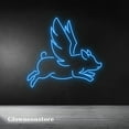 thumbnail image 2 of Glowneon Flying Pig Neon Sign, Flying Pig Led Light, Handmade Flying Pig Led Sign, Flying Pig Line, 2 of 4