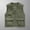 Army Green, variant on Men's Loose Fit Thin Fast Dry Stand Collar Cargo Vest, Large Flap Storage Pockets Wrinkle Resistant Light Layer Forest Hikes White M
