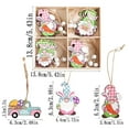 thumbnail image 2 of Easter Wooden Gnome Hanging Ornaments Spring Slices Ornaments Wooden Decoration with Rope for Easter Valentine's Day Decorations (2d) A, 2 of 4