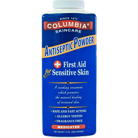 Columbia Skincare Medicated Antiseptic Powder for Sensitive Skin, 14 (Best Antiseptic For Cuts)