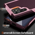 thumbnail image 3 of for Samsung Galaxy S22 Ultra Case, S22 Ultra Case with Self Healing Flexible TPU Screen Protector[2 Pack], Military Grade Dual-Layer Heavy Duty Case for Galaxy S22 Ultra 5G-Pink/Rose Red, 3 of 11
