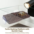 thumbnail image 5 of 2PCS Turtle Basking Platforms, Resin Tortoise Climbing Dock with Suction Cups for Aquarium Terrarium, Natural Bark Texture Resin Reptile Resting Terrace for Frogs, Amphibians, Lizards, 5 of 5