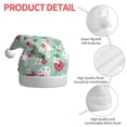 thumbnail image 4 of Fuzoiu Bunny And Rose Print Santa Hat Christmas Hat for Adults,Santa Hats with Pompom, Unisex Xmas Holiday Hat for Christmas New Year Festive Party Supplies, 4 of 6