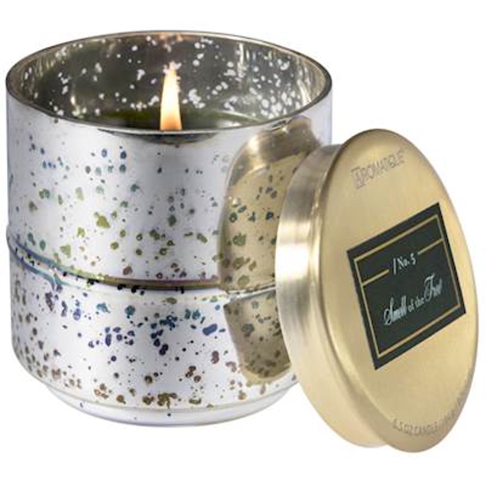 SMELL OF THE TREE Aromatique Metallic Glass 6 oz Scented Jar Candle