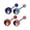 Light Blue, variant on Yin-Yang Logo Barbell Tongue Rings Body Jewelry Piercing Bar 14G Surgical Steel