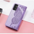 thumbnail image 6 of for Galaxy A14 5G Phone Case Wallet,Women Flip Folio Cover with Credit Card Holders Butterfly Embossed PU Leather Kickstand Wrist Strap Purse Case for Samsung A14 5G 6.6 inch (Lavender), 6 of 14
